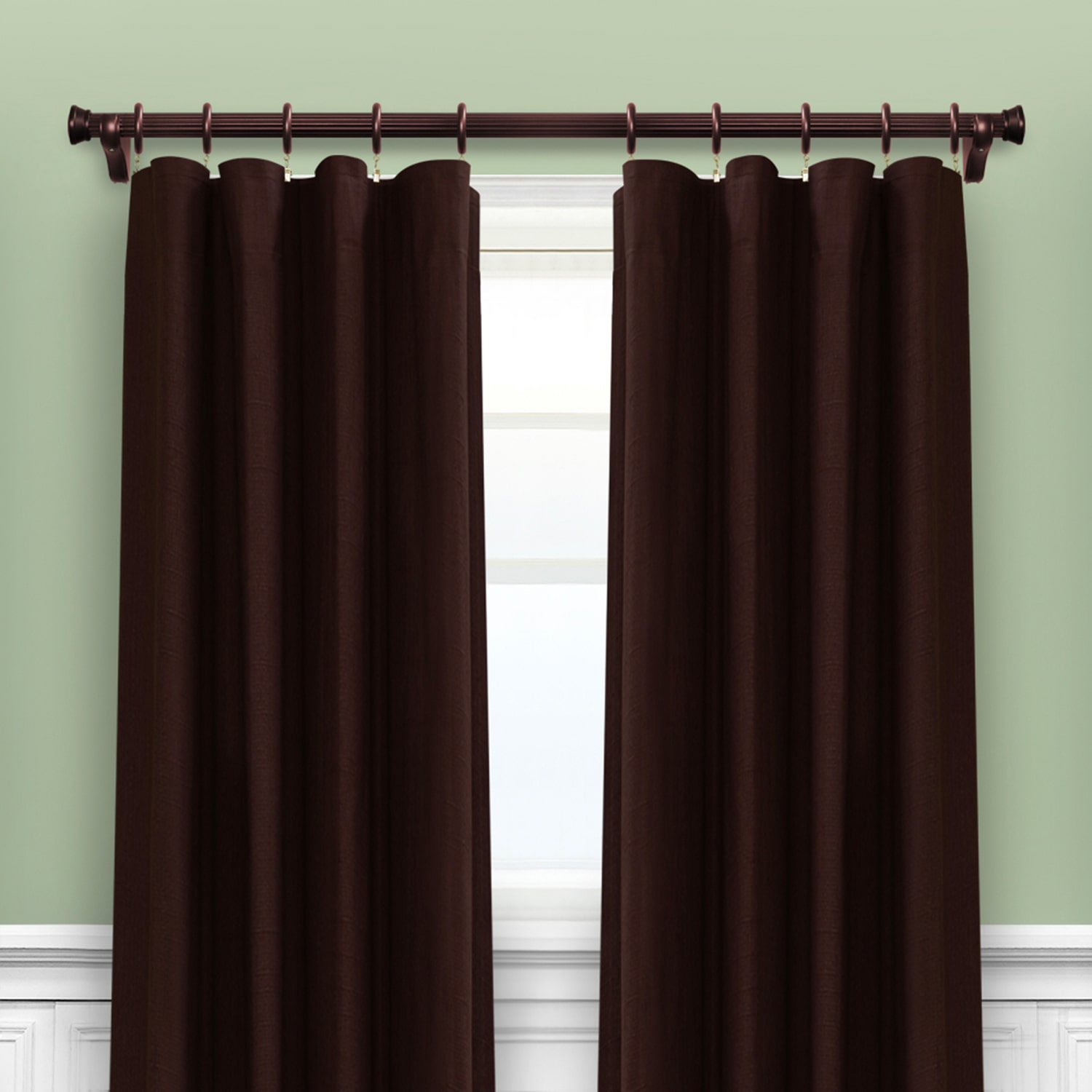 Lumi Home Furnishings 1Pc Wood Curtain Rod Brackets