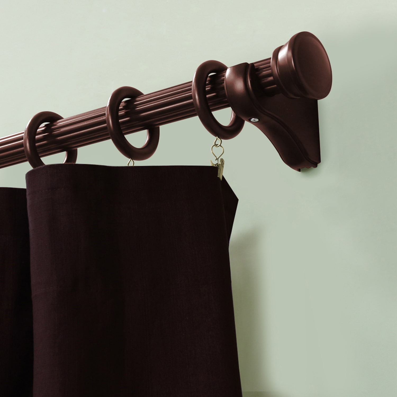 Lumi Home Furnishings 1Pc Wood Curtain Rod Brackets