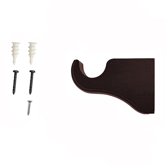 Lumi Home Furnishings 1Pc Wood Curtain Rod Brackets
