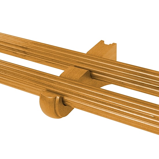 Lumi Home Furnishings Wood Double 2-pc. Curtain Rod Brackets