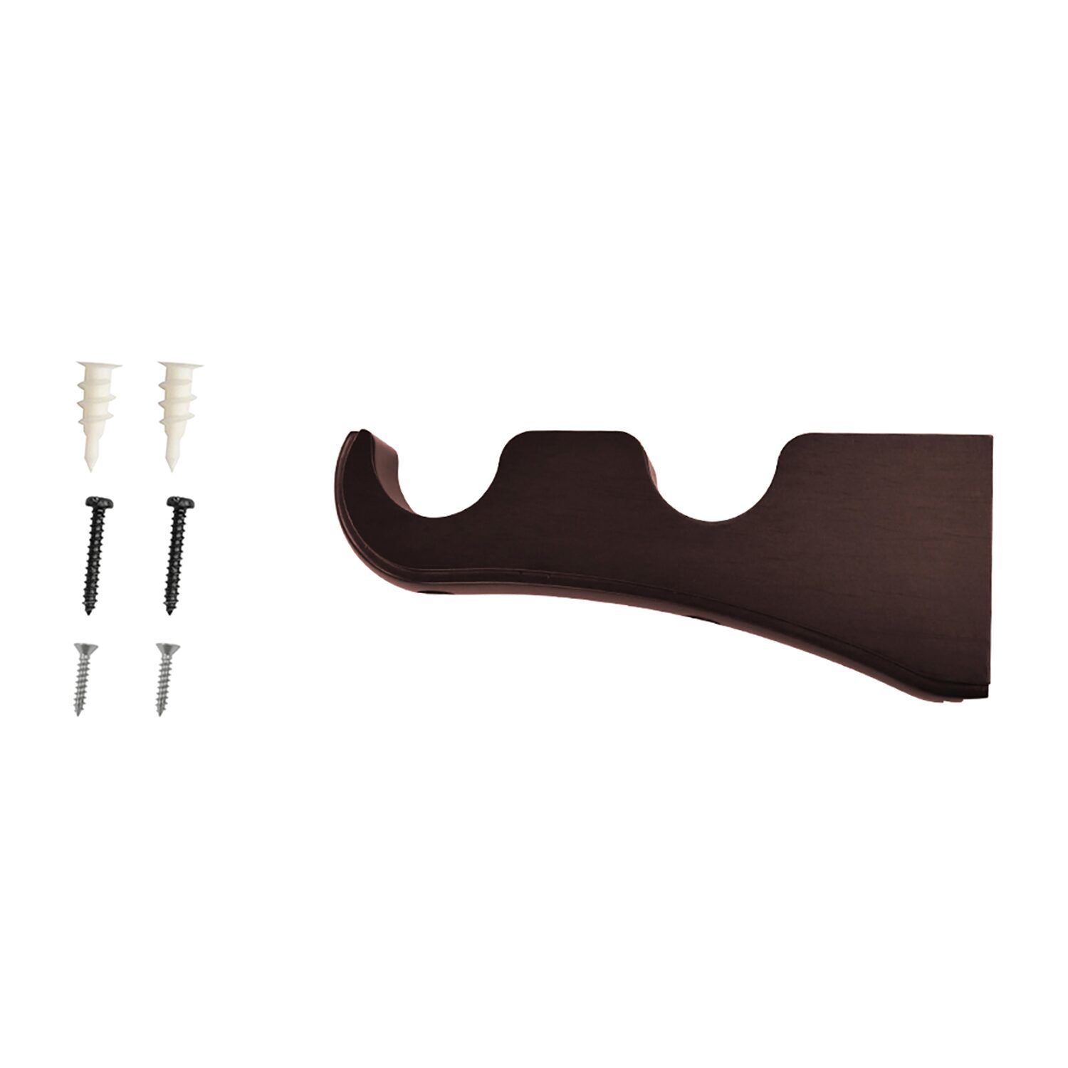 Lumi Home Furnishings Wood Double Curtain Rod Brackets