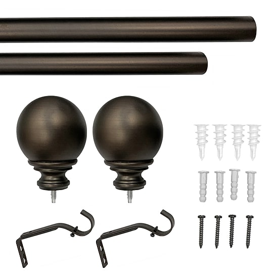 Lumi Home Furnishings Ball 1 IN Curtain Rod