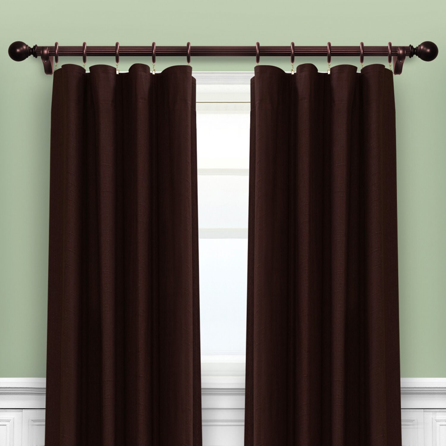 Lumi Home Furnishings Wood 1 3/8 Curtain Rod