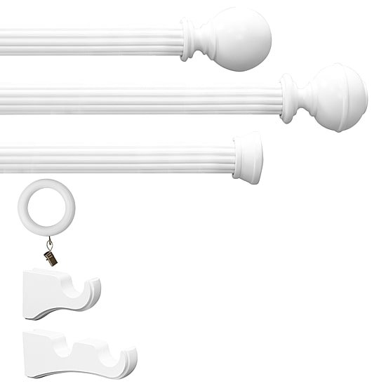 Lumi Home Furnishings Wood 1 3/8 IN Curtain Rod