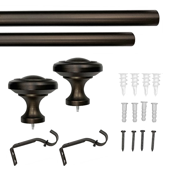 Lumi Home Furnishings Knob 1 IN Curtain Rod