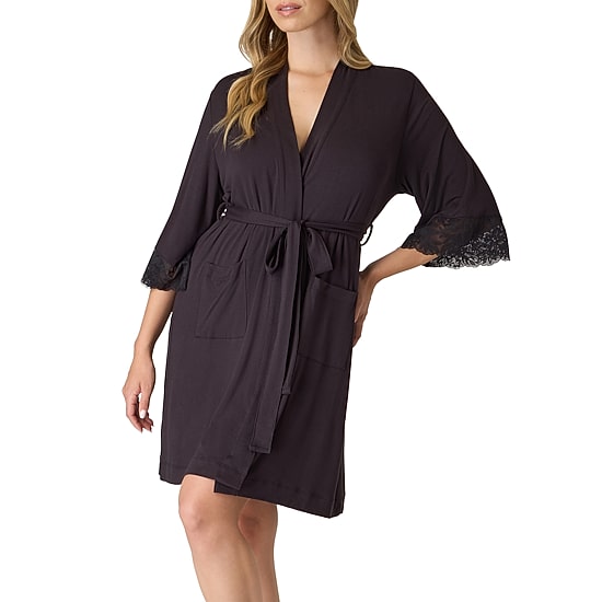 Bali® Breathe Womens Sleepwear Robe with Pockets, Soft Stretch Lace DFD143