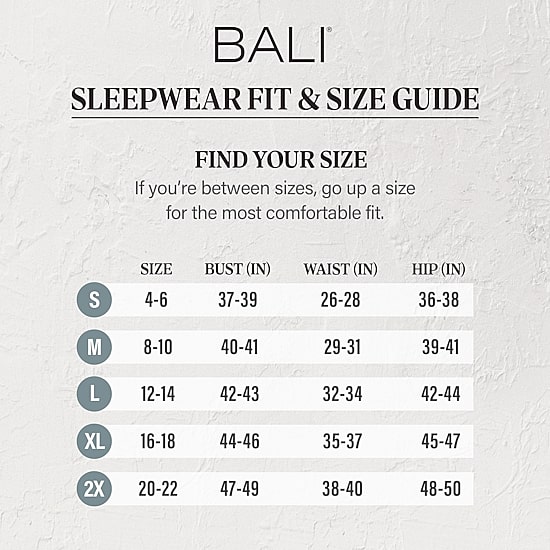 Bali Womens Satin Sleeveless V Neck Nightgown