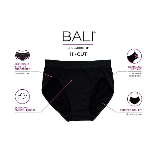 Bali® One Smooth U All Over Smoothing Hi-Cut Panties DF2362