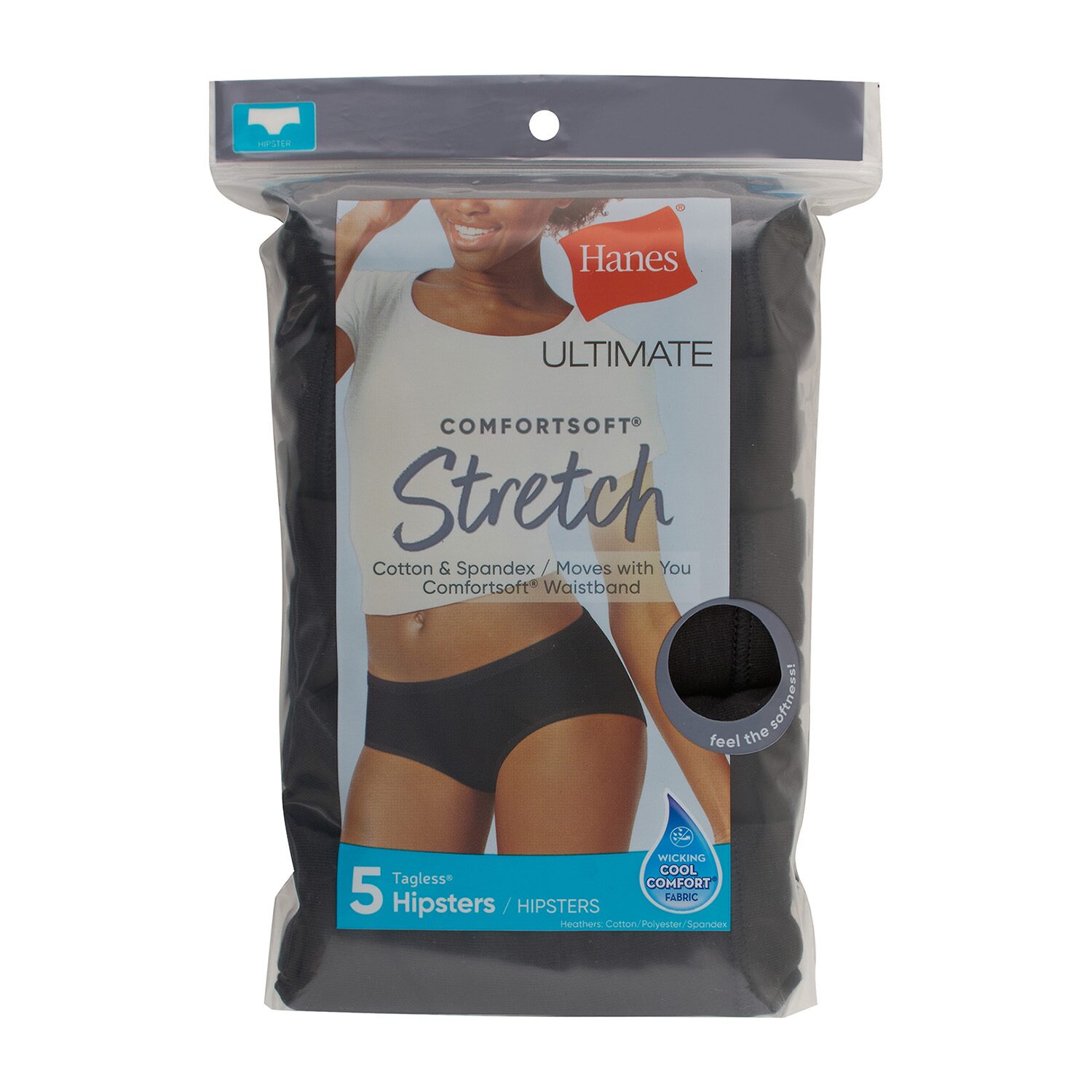 Hanes Ultimate® ComfortSoft Stretch 5-Pack Hipster Underwear 41W5CS