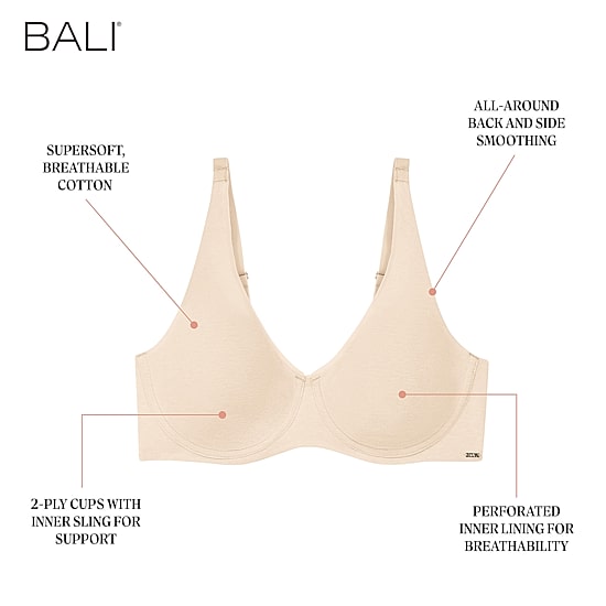 Bali® Cotton Collection Underwire Bra DF8131