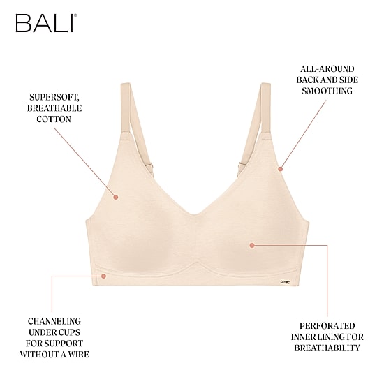 Bali® Cotton Collection Wireless Bra DF8130