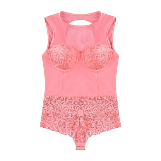Ilusion Geometric Lace Teddy