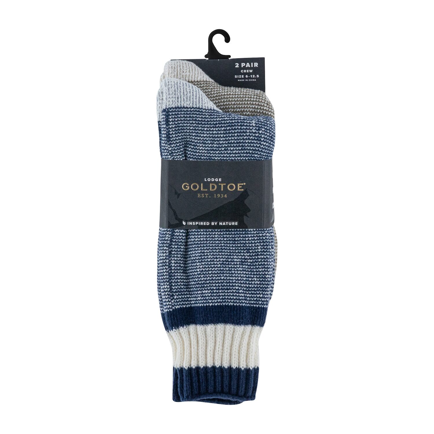 Gold Toe Retro Lounge Mens 2 Pair Crew Socks