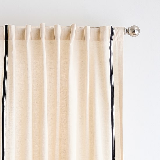 Martha Stewart Annika Back Tab Light-Filtering Set of 2 Curtain Panel