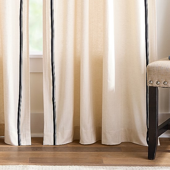 Martha Stewart Annika Back Tab Light-Filtering Set of 2 Curtain Panel