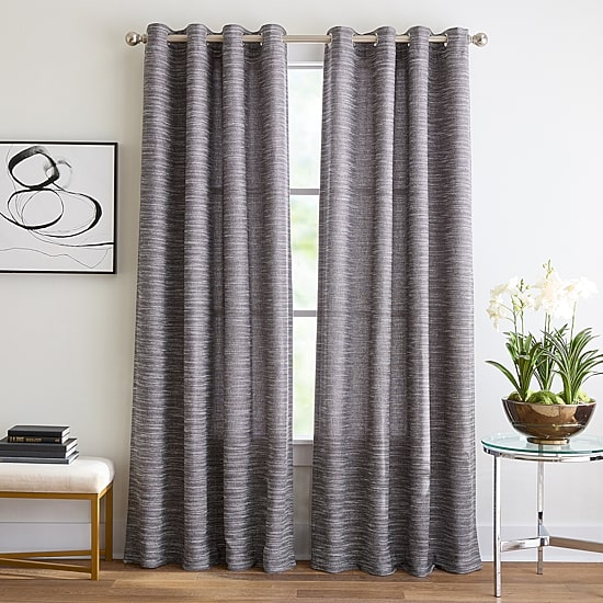 Martha Stewart Dayton Grommet Top Light-Filtering Set of 2 Curtain Panel