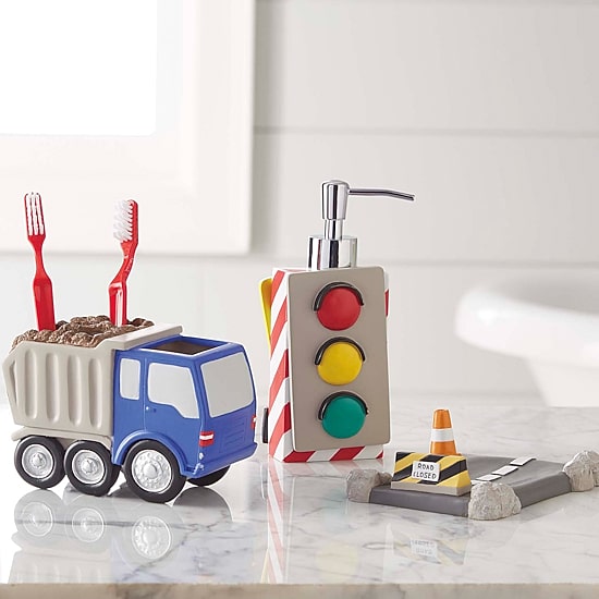 Peri Home Trains And Trucks 3-pc. Bath Accessory Sets