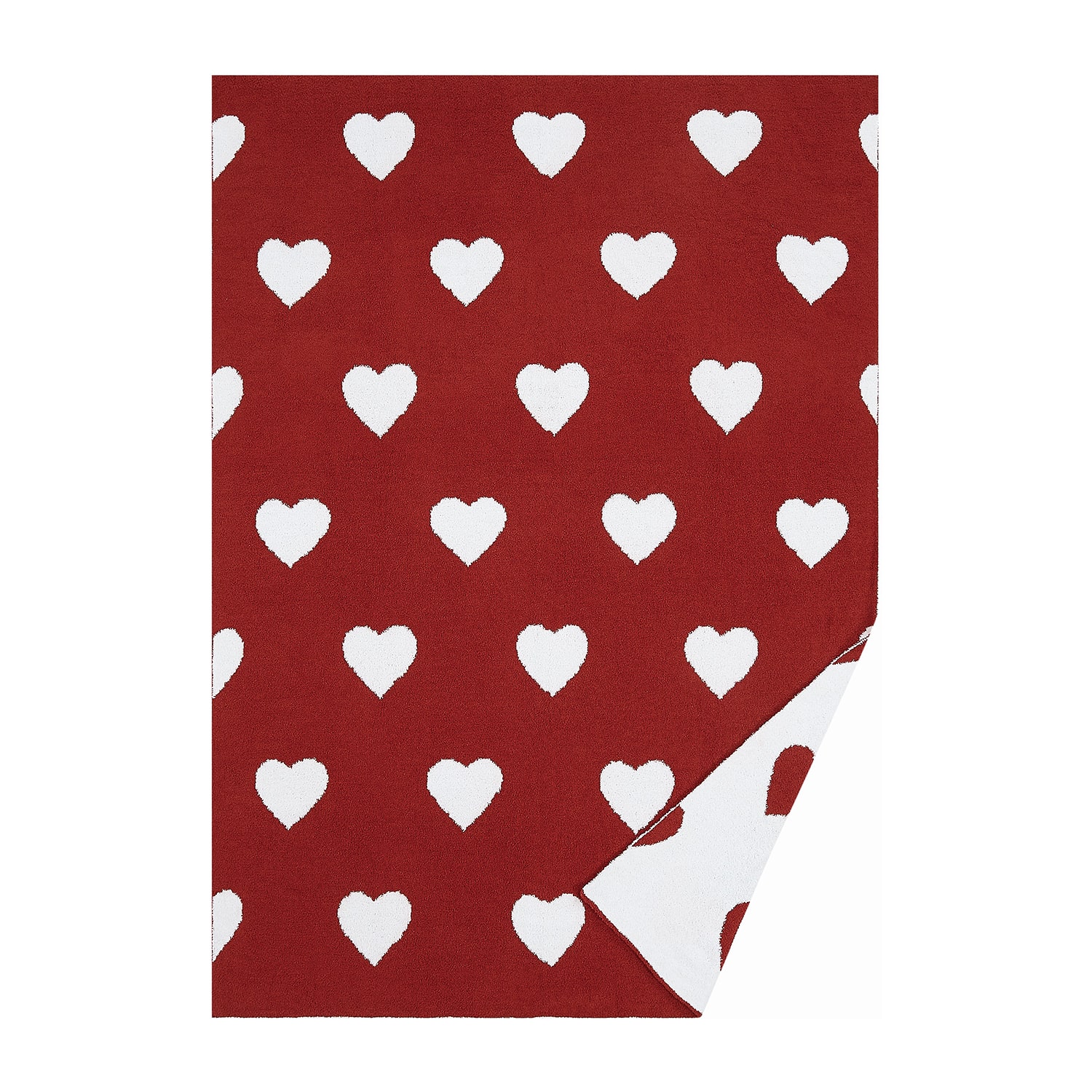 Truly Soft Cozy Hearts Reversible Throw