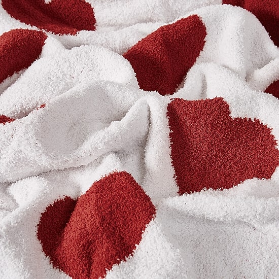 Truly Soft Cozy Hearts Reversible Throw