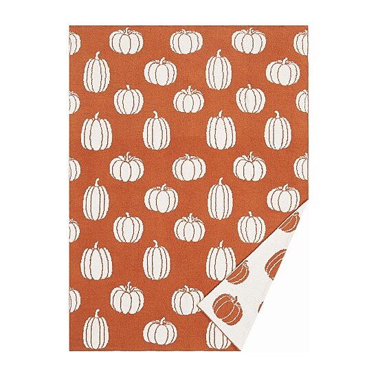 Truly Soft Cozy Pumpkin Reversible Throw