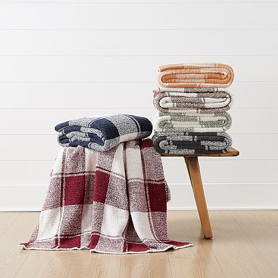 Brooklyn Loom Dusted Plaid Throw