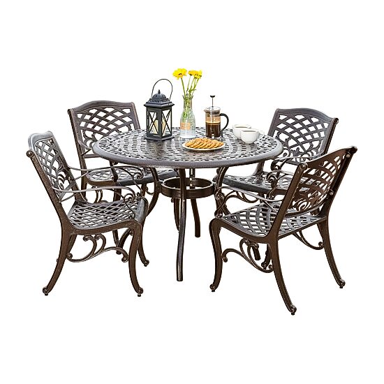 Hallandale 5-pc. Circle Dining Set
