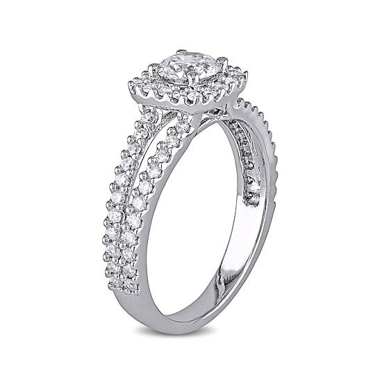 1 CT.T.W. Natural Diamond 14K White Gold Ring