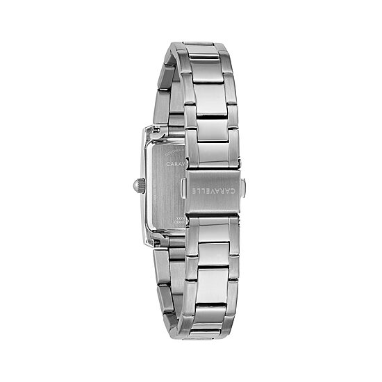 Caravelle Designed By Bulova Womens Silver Tone Stainless Steel Bracelet Watch 43l203