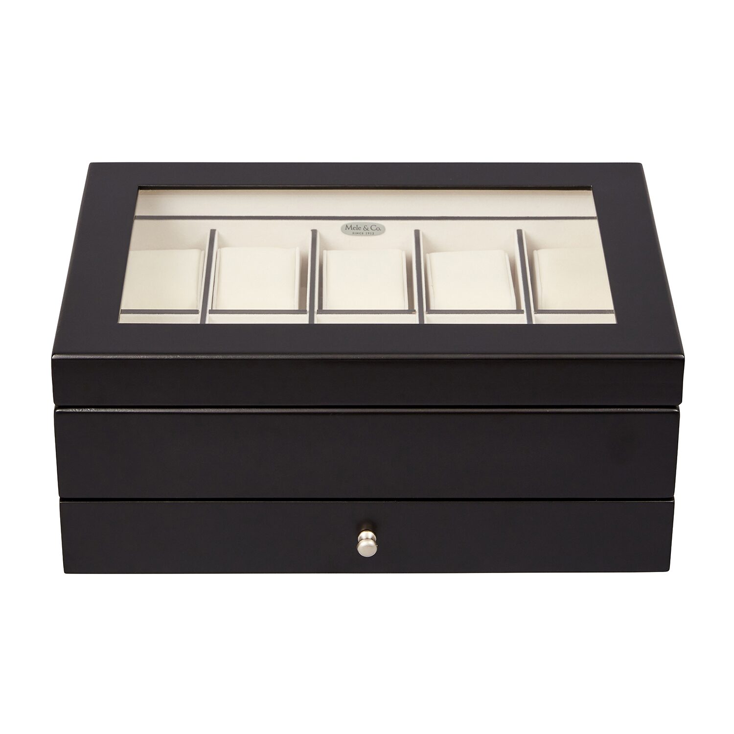Mele and Co Grant Mens Java-Finish Watch Box