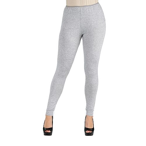 24seven Comfort Apparel Womens Mid Rise Full Length Leggings In Gray
