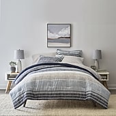 Home Expressions Mercer Stripes Complete Bedding Set With Sheets