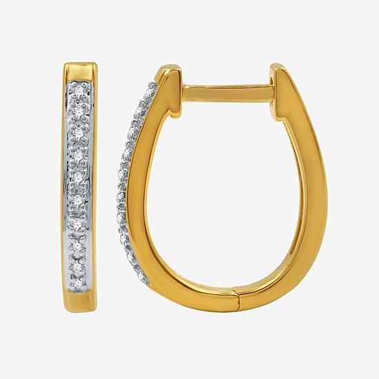 YES, PLEASE! 1/10 CT.T.W. Natural Diamond Hoop and Stud Earring Set in Gold Over Sterling Silver