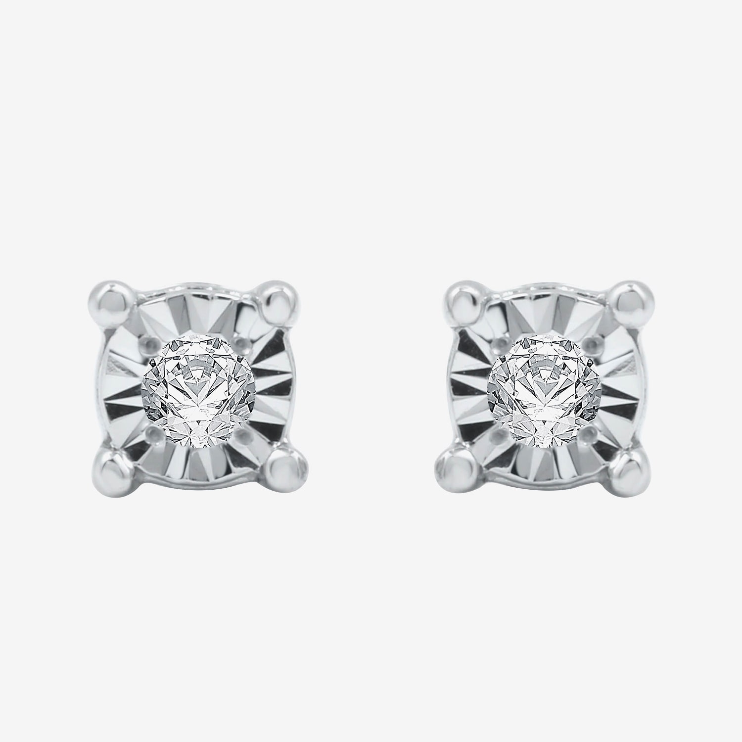 YES, PLEASE! 1/10 CT.T.W. Natural Diamond Hoop and Stud Earring Set in Gold Over Sterling Silver