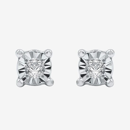 YES, PLEASE! 1/10 CT.T.W. Natural Diamond Hoop and Stud Earring Set in Gold Over Sterling Silver