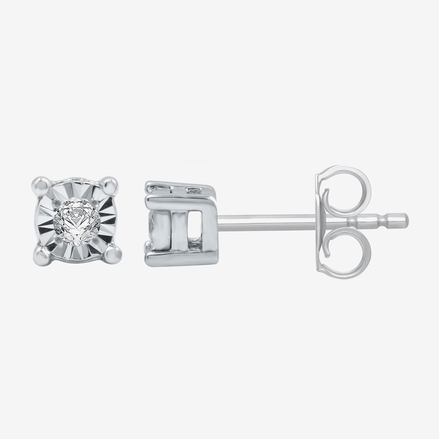 YES, PLEASE! 1/10 CT.T.W. Natural Diamond Hoop and Stud Earring Set in Gold Over Sterling Silver