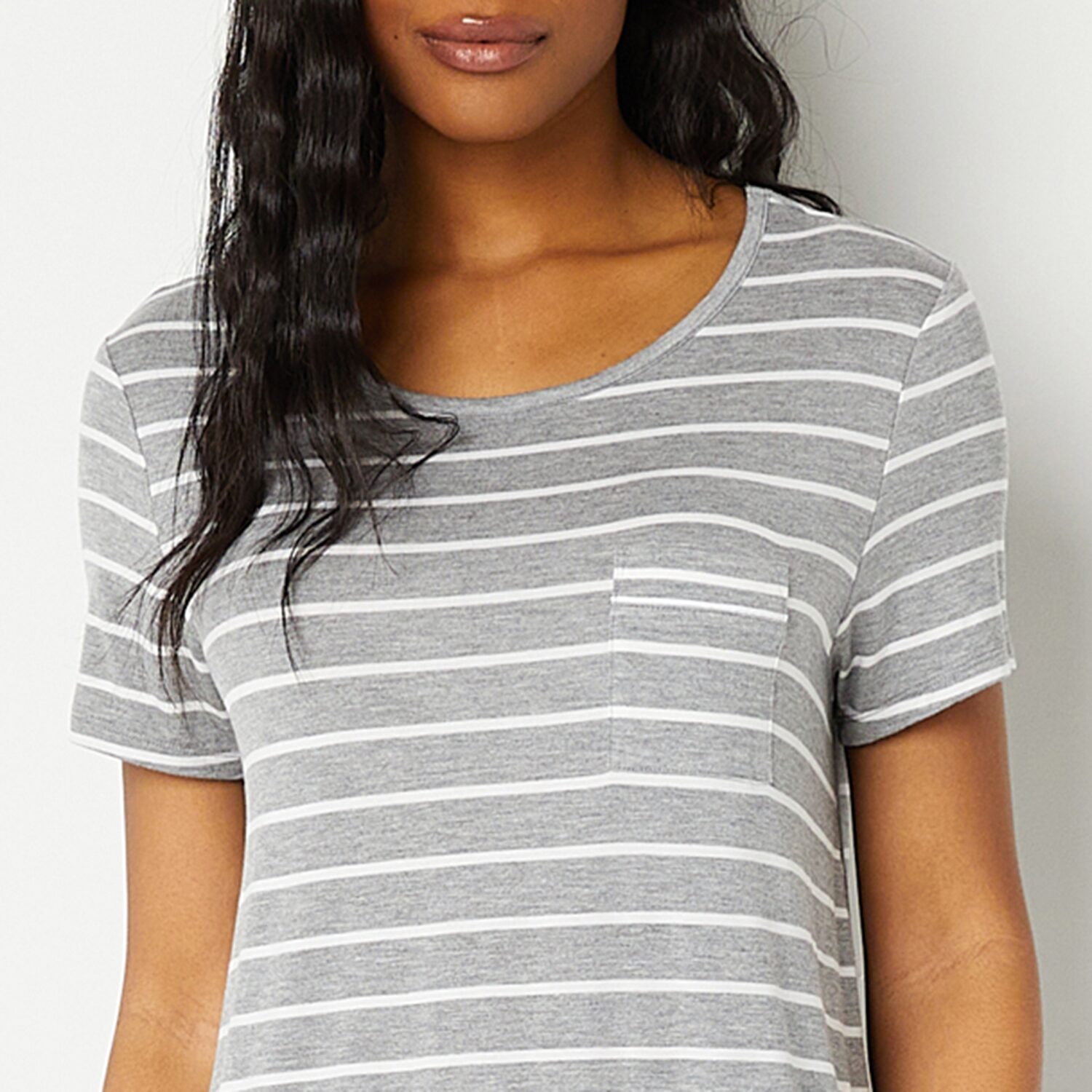 Liz Claiborne Cool and Calm Womens Short Sleeve Round Neck Nightshirt