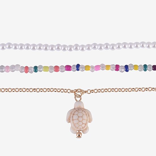 Arizona Gold Tone Turtle Womens 3-pc. Necklace Set