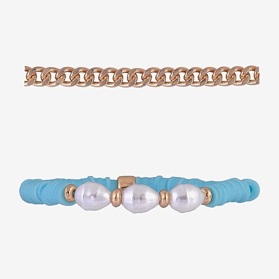 Arizona Gold Tone Cowrie Shell Womens 3-pc. Bracelet Set