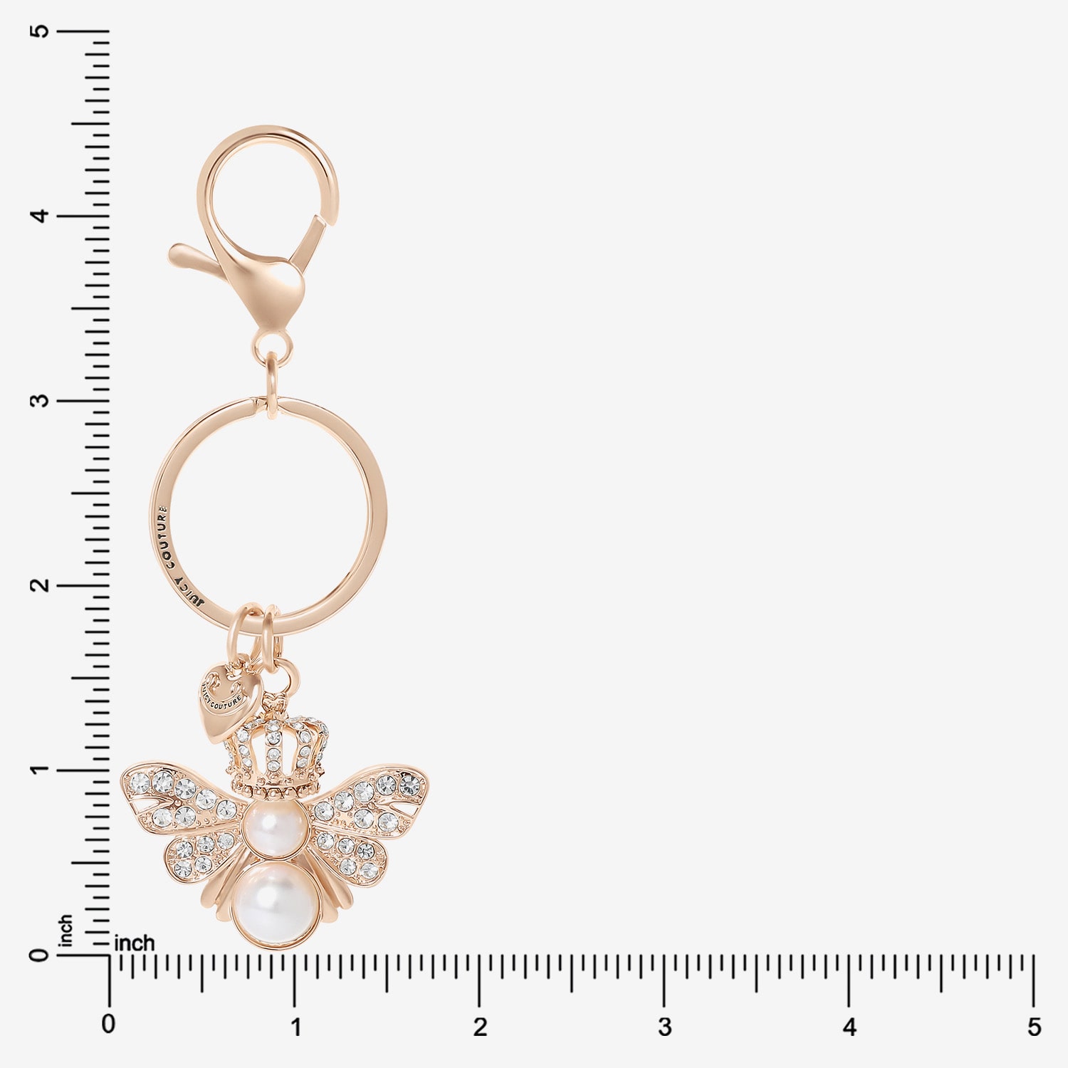 Juicy By Juicy Couture Gold Tone Queen Bee Key Chain