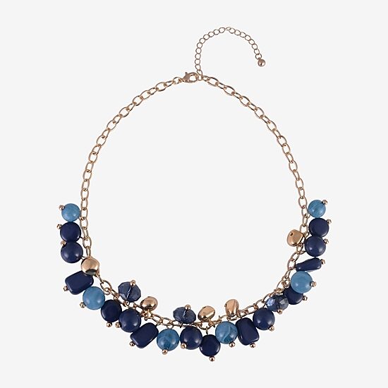 Mixit Gold Tone Womens 16 Inch Beaded Necklace