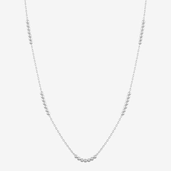 Made in Italy Womens Sterling Silver 18 Inch Cable Chain Necklace