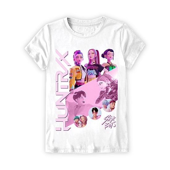 Little & Big Kid Girls Crew Neck Short Sleeve Regular Fit KPOP Demon Hunters Graphic T-Shirt