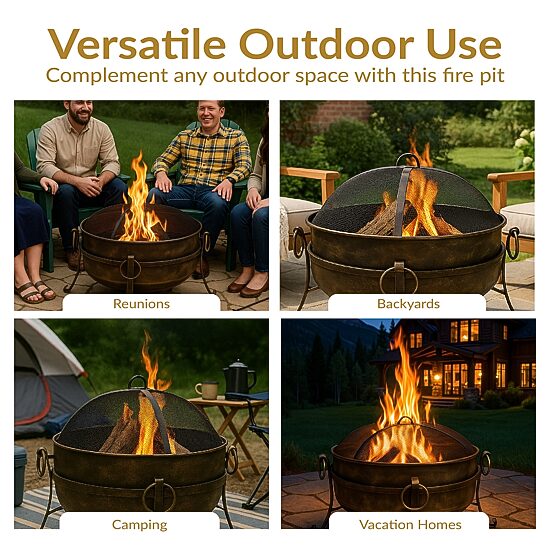 Sunnydaze Collection Weather Resistant Fire Pit