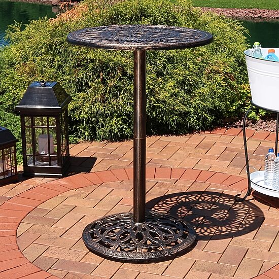 Round Bar Height Iron Table