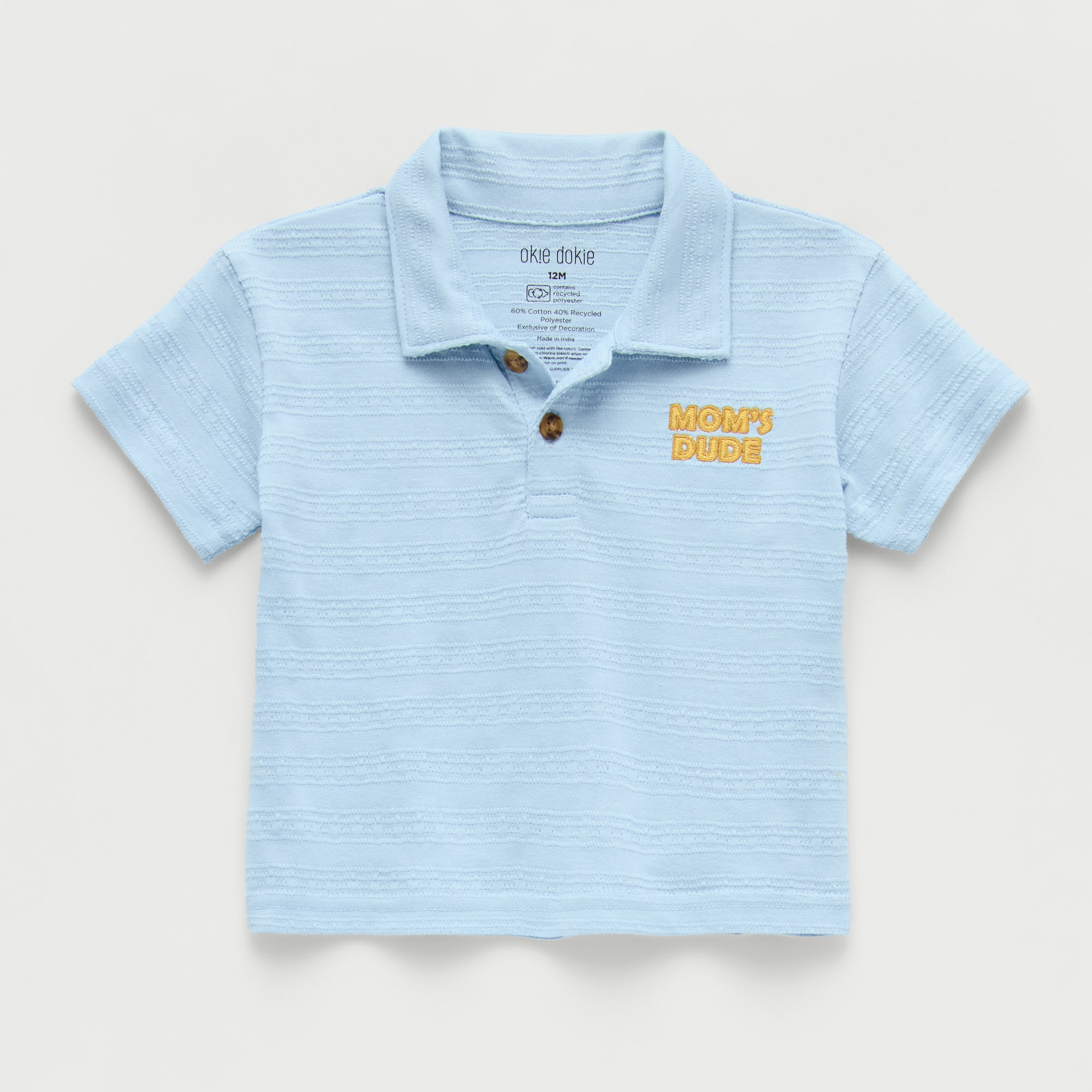 Okie Dokie Baby Boys Short Sleeve Regular Fit Polo Shirt