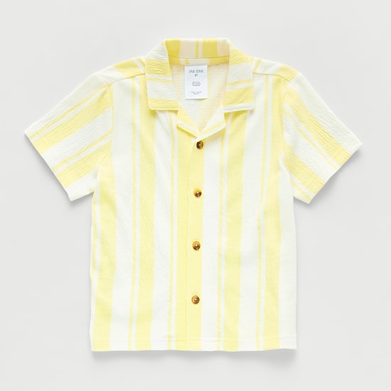 Okie Dokie Toddler & Little Boys Short Sleeve Knit Regular Fit Button-Down Shirt
