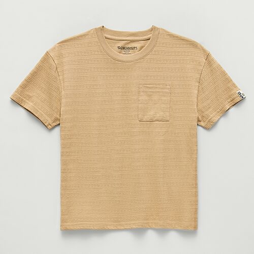 Thereabouts Oversized Little & Big Kid Boys Crew Neck Short Sleeve T-Shirt, X-large (18-20), Beige