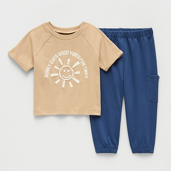 Okie Dokie Baby Boys Knit 2-pc. Pant Set
