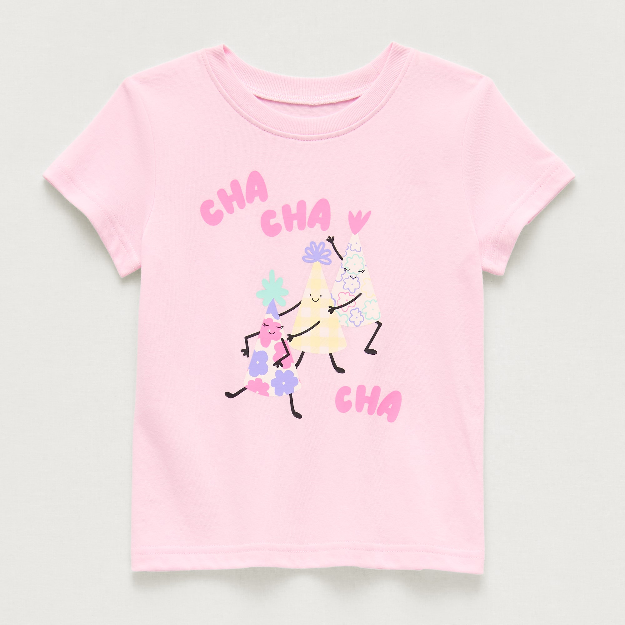 Okie Dokie Toddler & Little Girls Round Neck Short Sleeve Regular Fit Graphic T-Shirt