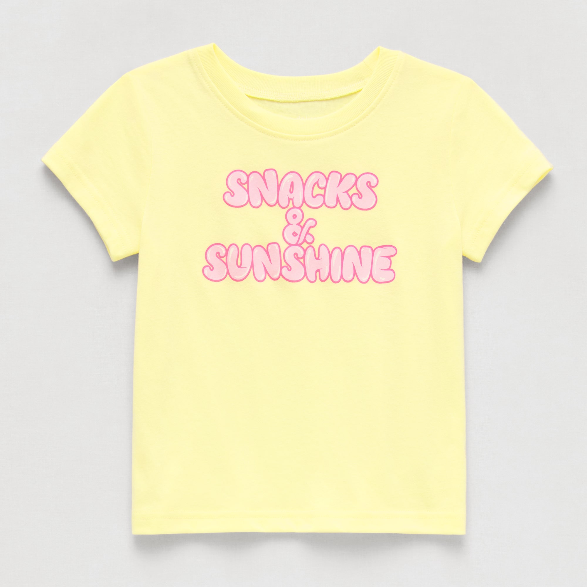 Okie Dokie Toddler & Little Girls Round Neck Short Sleeve Regular Fit Graphic T-Shirt
